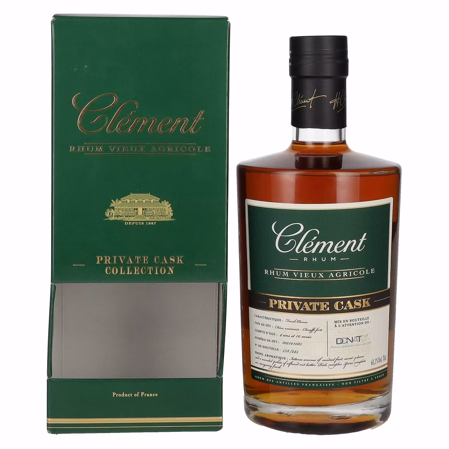 Clément Rhum Vieux Agricole PRIVATE CASK Oloroso 2017 61,1% Vol. 0,7l in Giftbox