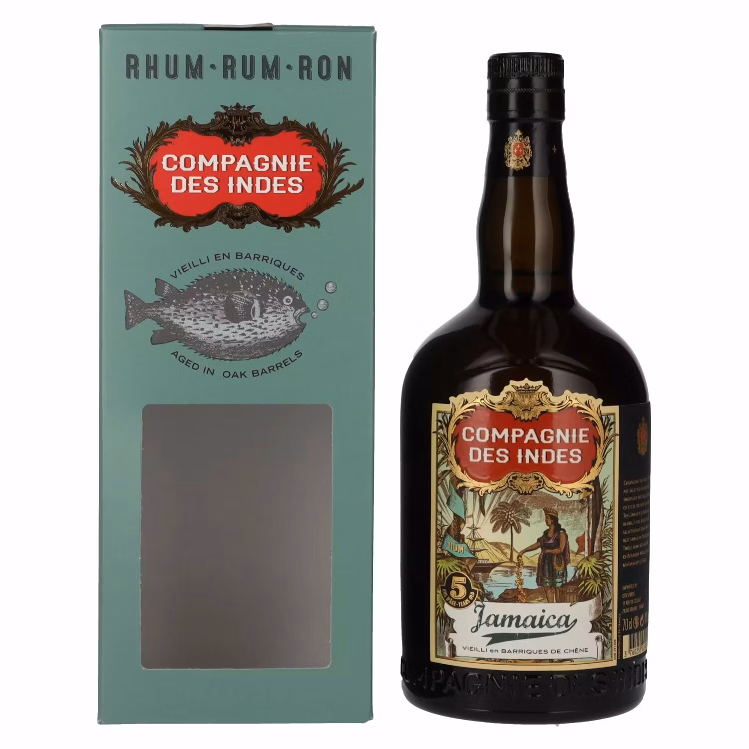 Compagnie des Indes Jamaica Rum 5 ans 43% Vol. 0,7l in Giftbox