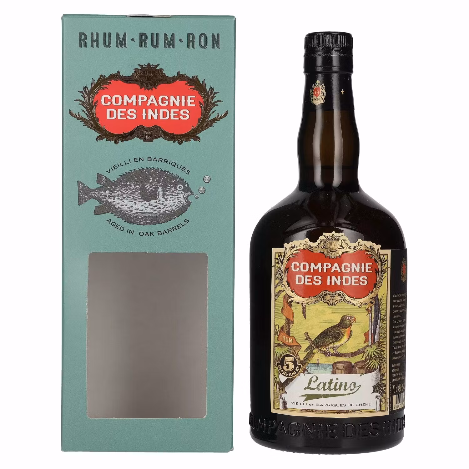 Compagnie des Indes Latino Rum 5 ans 40% Vol. 0,7l in Giftbox