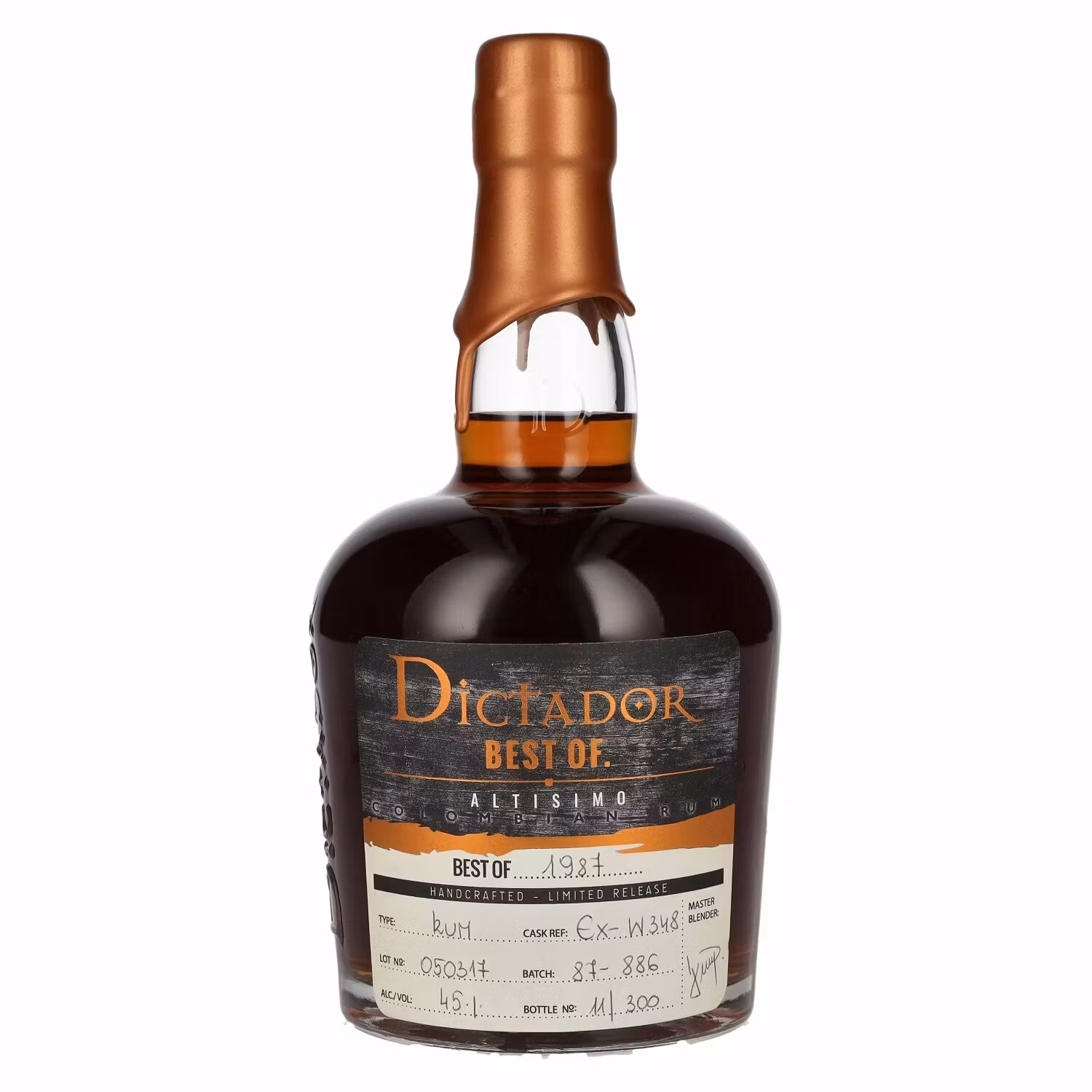 Dictador BEST OF 1987 ALTISIMO Colombian Rum 30YO/050317/EX-W348 45% Vol. 0,7l
