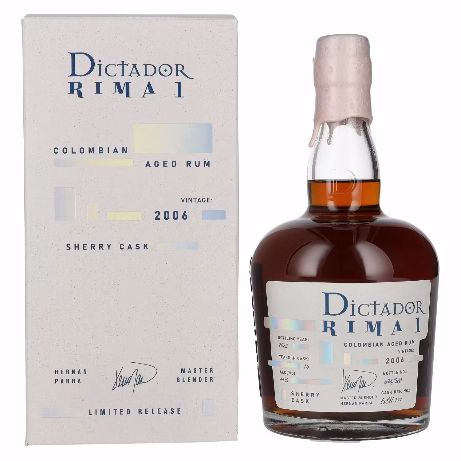 Dictador RIMA 1 16 Years Old SHERRY Cask Vintage 2006 44% Vol. 0,7l in Giftbox