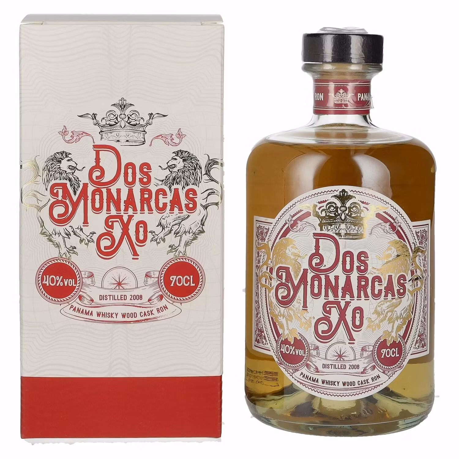 Dos Monarcas XO Panama Whisky Wood Cask Finish Ron 40% Vol. 0,7l in Giftbox