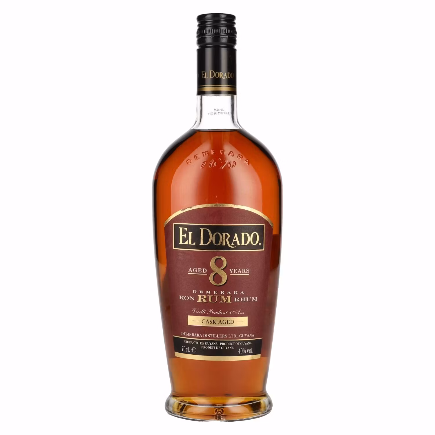 El Dorado 8 Years Old Cask Aged Demerara Rum 40% Vol. 0,7l