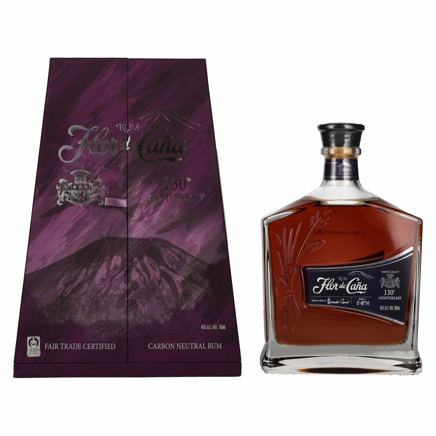 Flor de Caña 130th Anniversary Rum 45% Vol. 0,7l in Giftbox