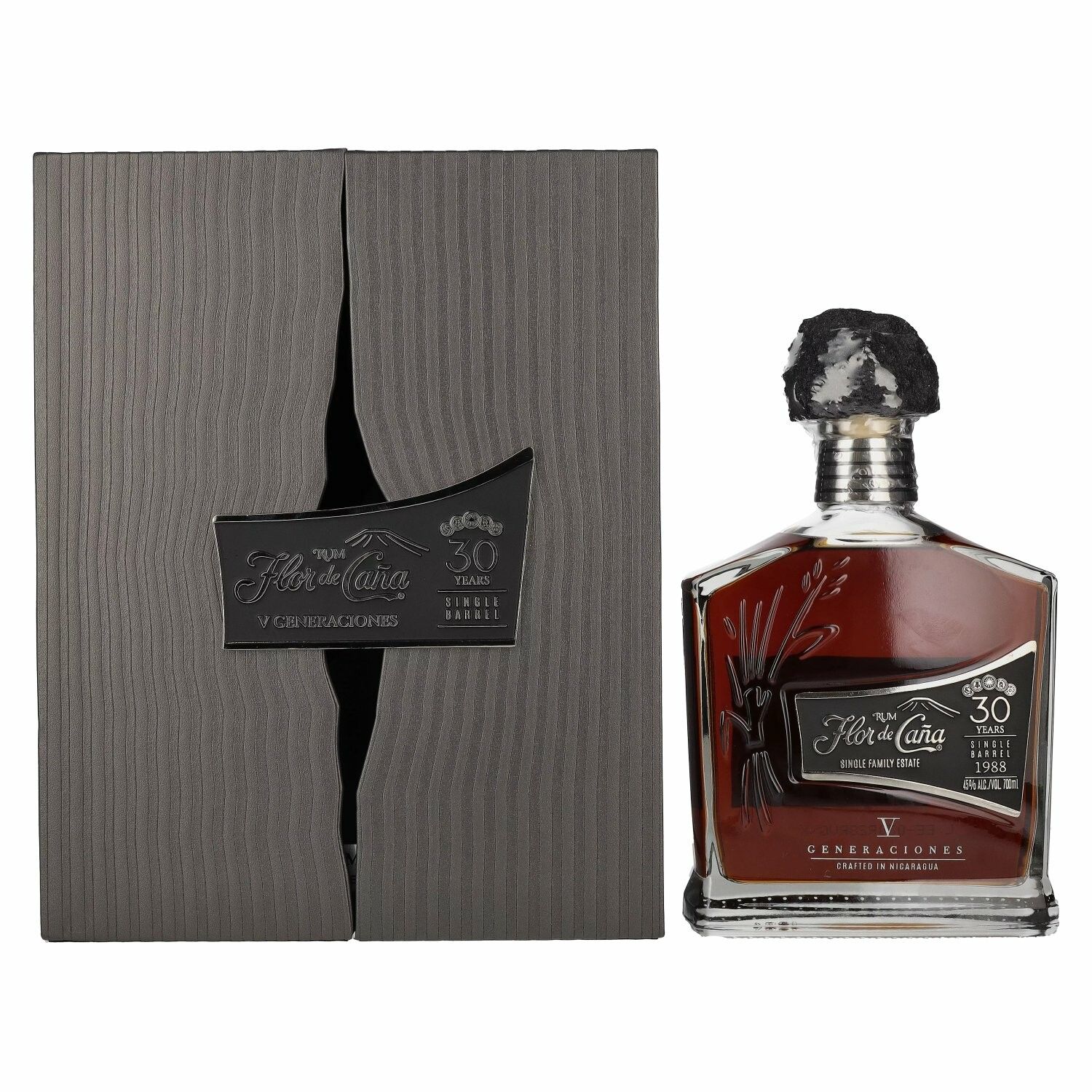 Flor de Caña 30 Years Old V Generaciones Single Barrel 1988 45% Vol. 0,7l in Giftbox