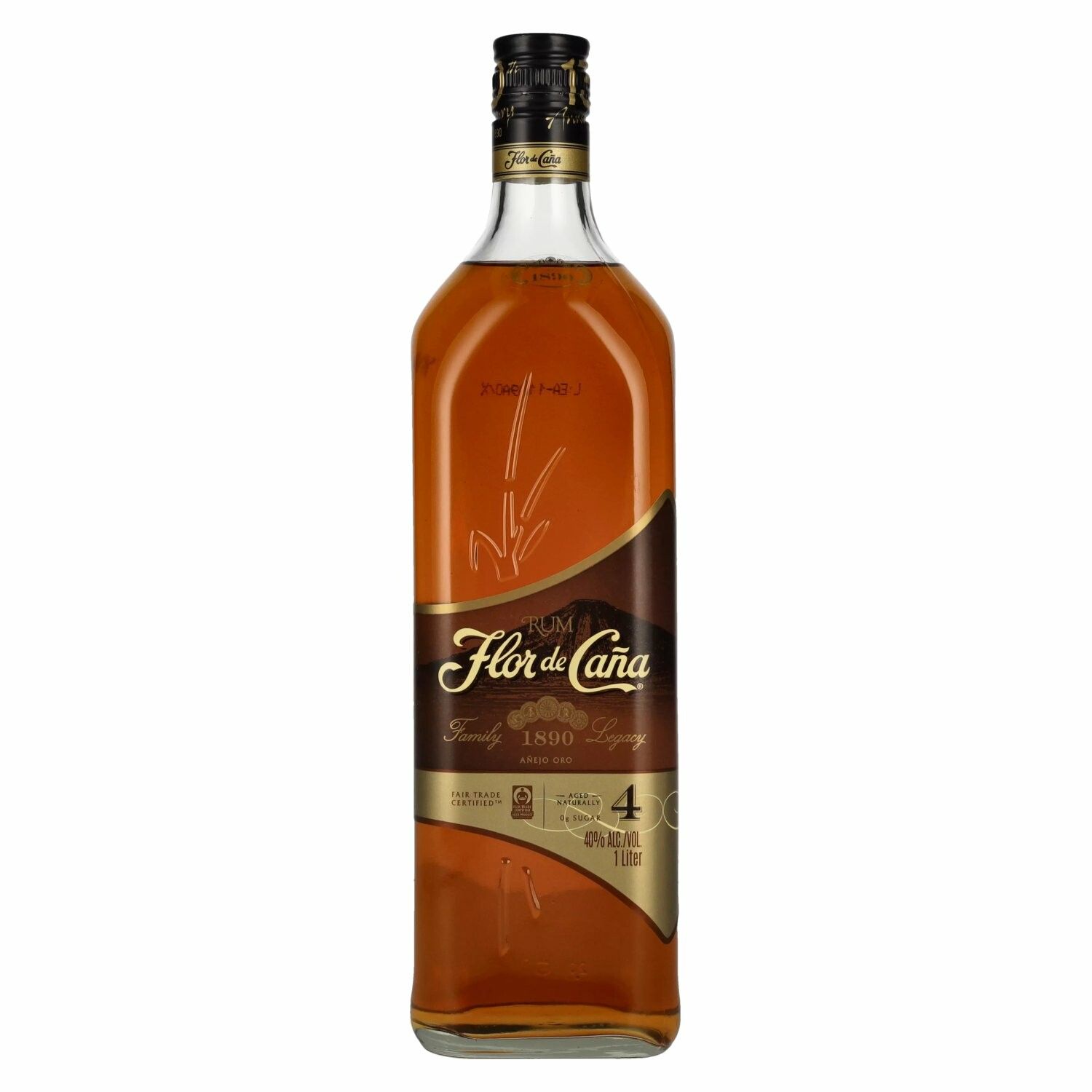 Flor de Caña 4 Years Old Añejo Oro Rum 40% Vol. 1l