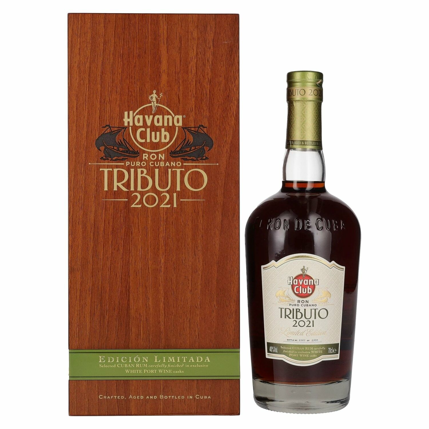 Havana Club TRIBUTO Ron Puro Cubano Limited Edition 2021 40% Vol. 0,7l in Holzkiste