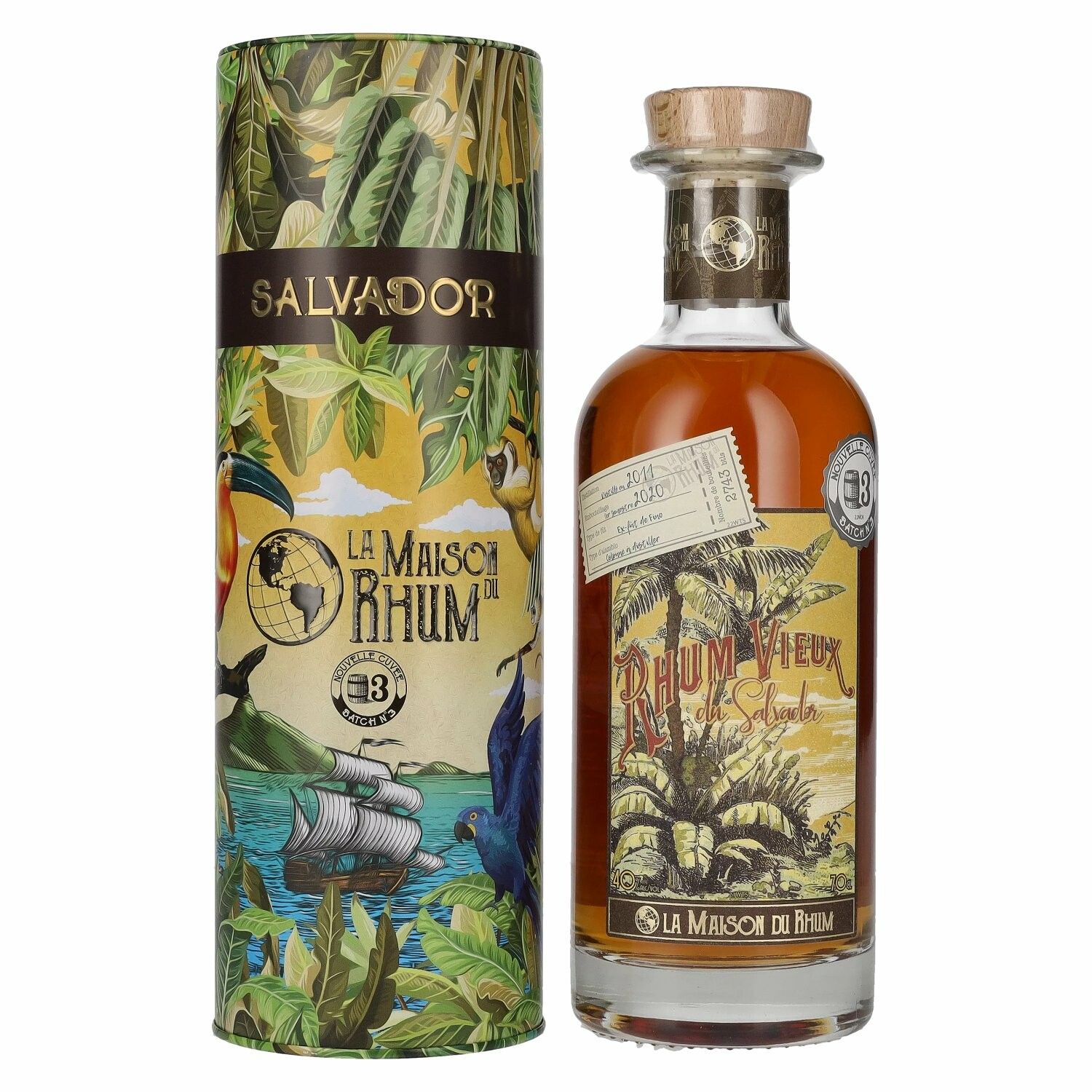 La Maison du Rhum SALVADOR 2011/2020 Batch N° 3 40% Vol. 0,7l in Tinbox
