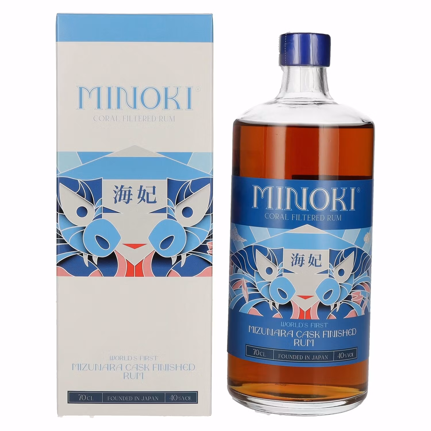 Minoki Coral Filtered World's First Mizunara Cask Finished Rum 40% Vol. 0,7l in Giftbox