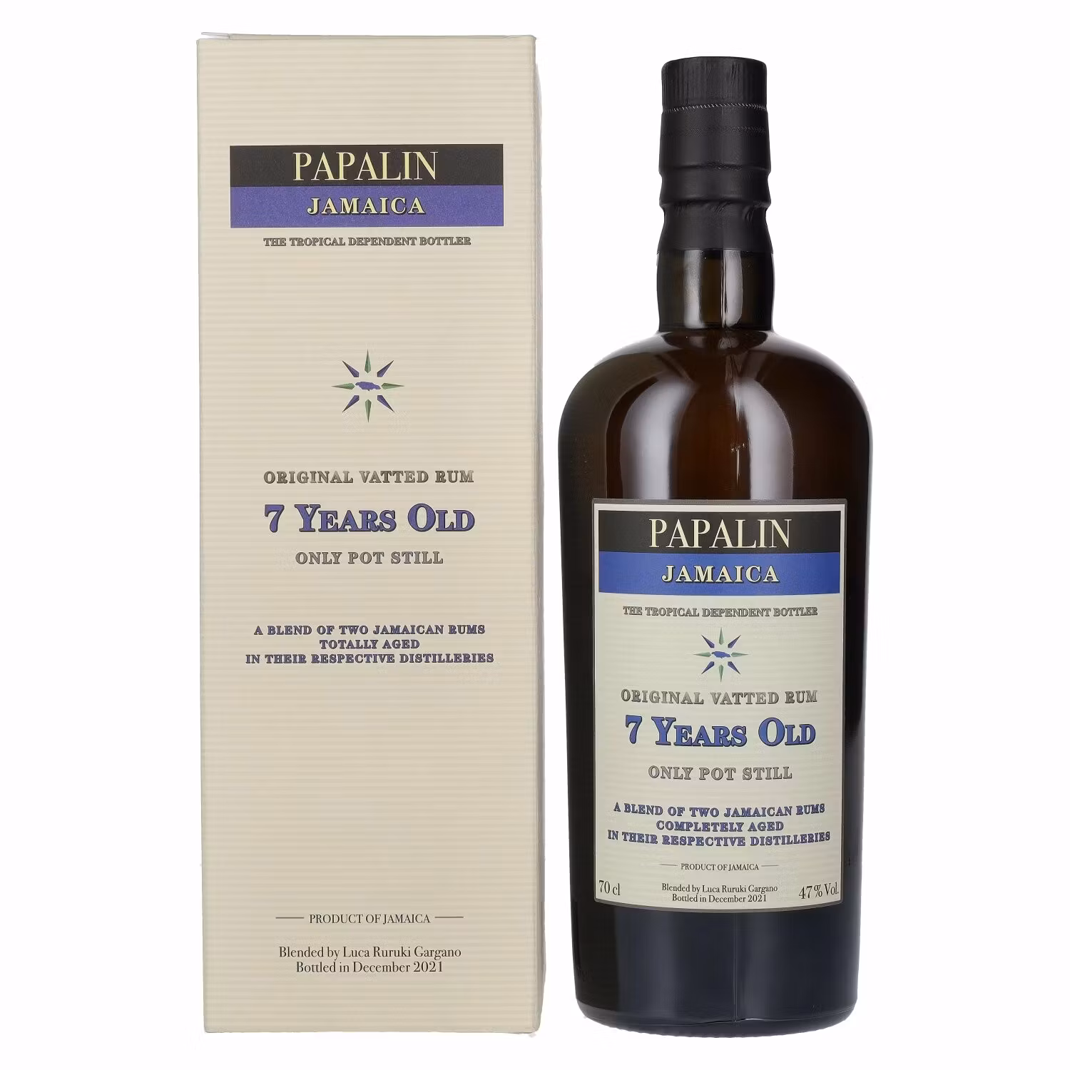 Papalin 7 Years Old Jamaica Pot Still Rum 47% Vol. 0,7l in Giftbox