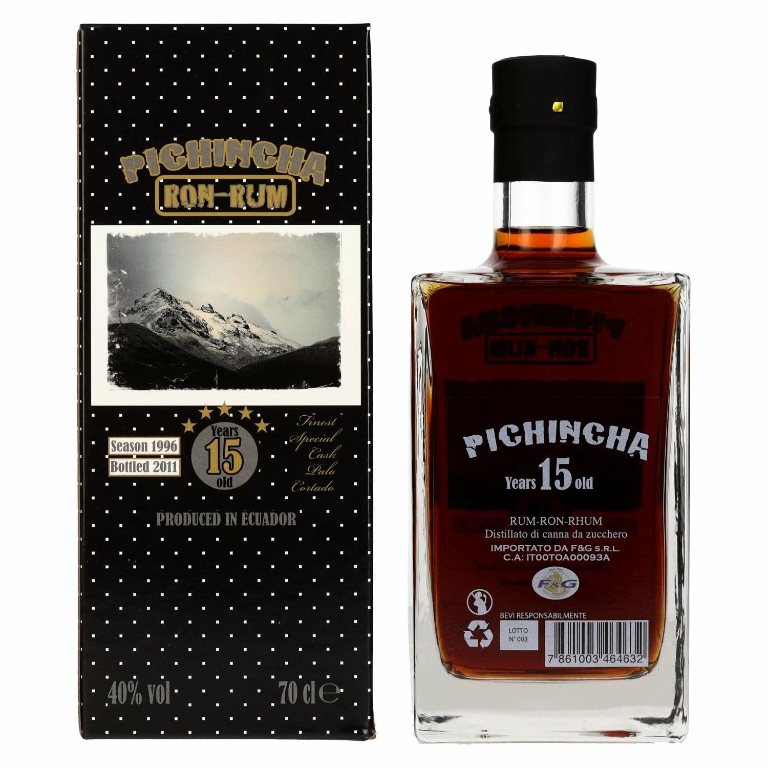 Pichincha Rum 15 Years Finest Special Cask Palo Cortado 40% Vol. 0,7l in Giftbox