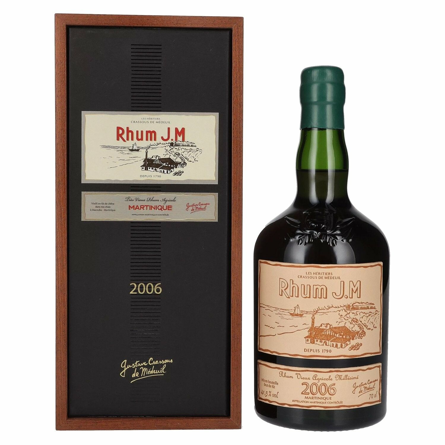 Rhum J.M Vieux Agricole Millésimé 2006 41,5% Vol. 0,7l in Holzkiste