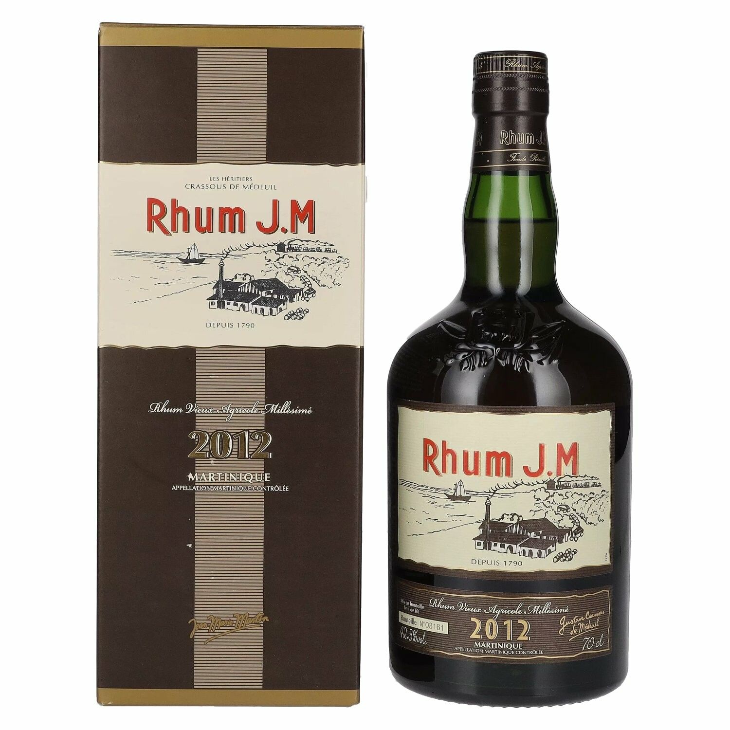 Rhum J.M Vieux Agricole Millésimé 2012 42,3% Vol. 0,7l in Giftbox