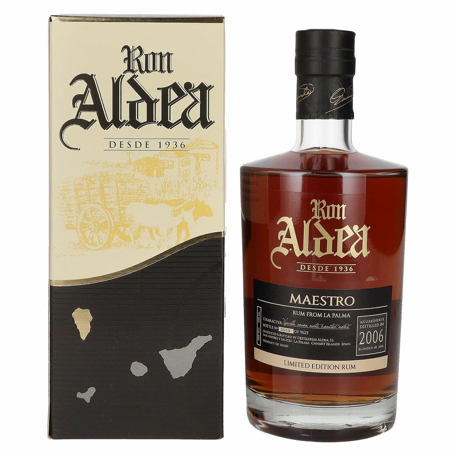 Ron Aldea MAESTRO Ron de Edición Limitada 40% Vol. 0,7l in Giftbox