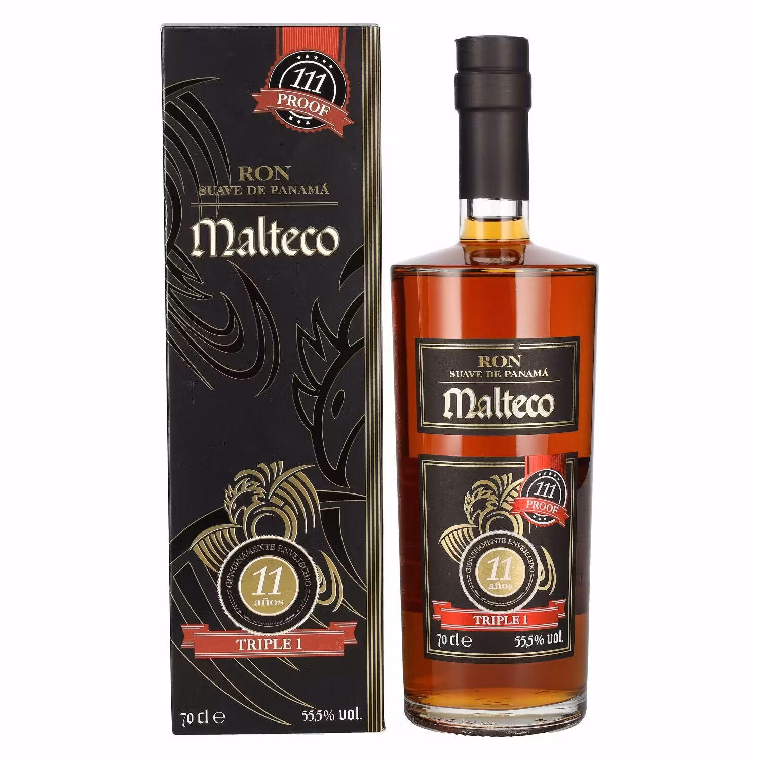 Ron Malteco 11 Años TRIPLE 1 55,5% Vol. 0,7l in Giftbox