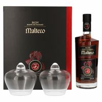 Ron Malteco 20 Años Reserva del Fundador 40% Vol. 0,7l in Giftbox with 2 glasses