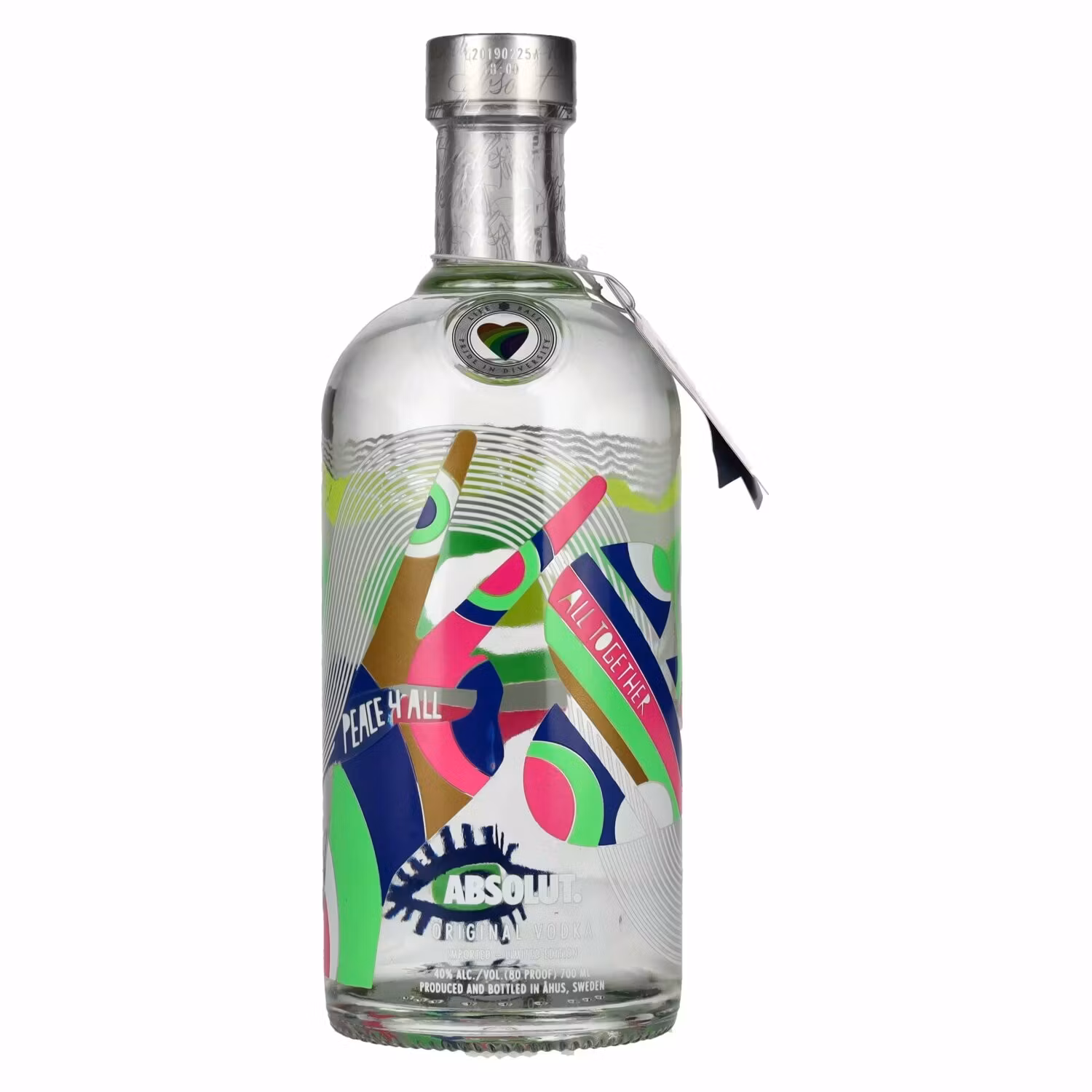 Absolut LIFE BALL Original Vodka Limited Edition 2019 40% Vol. 0,7l