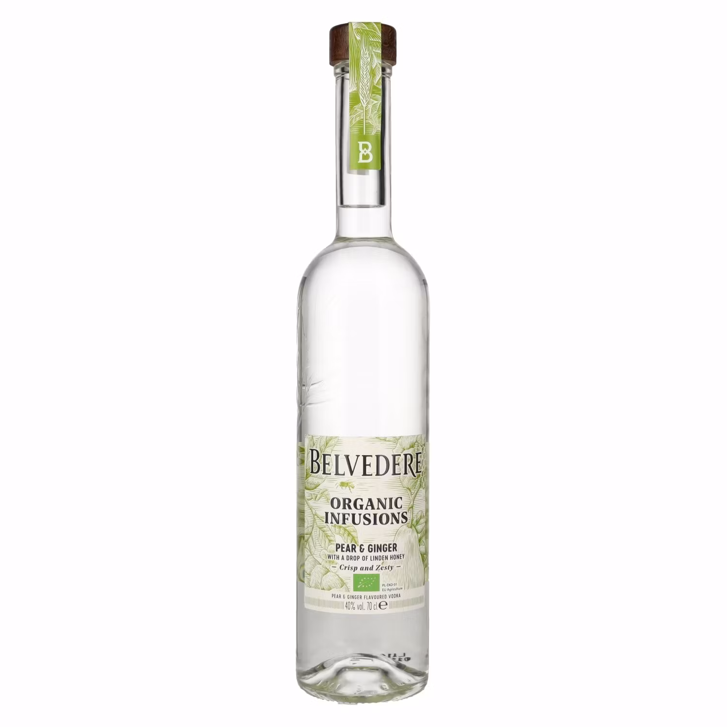 Belvedere Organic Infusions Pear & Ginger Flavored Vodka 40% Vol. 0,7l