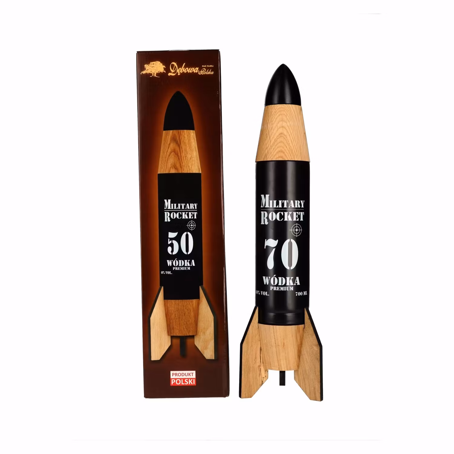 Debowa Wódka Military Rocket 70 Premium 40% Vol. 0,7l in Giftbox