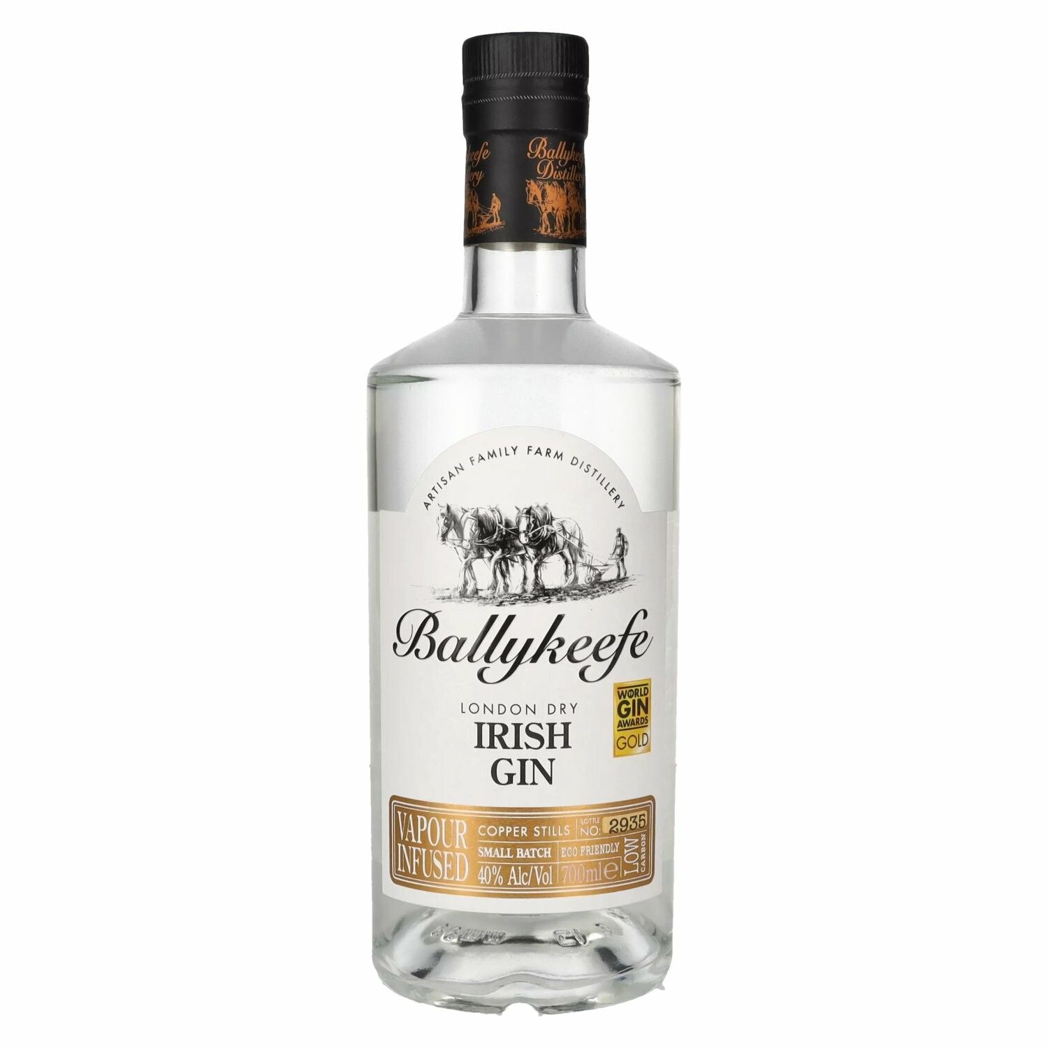 Ballykeefe VAPOUR INFUSED London Dry Irish Gin 40% Vol. 0,7l