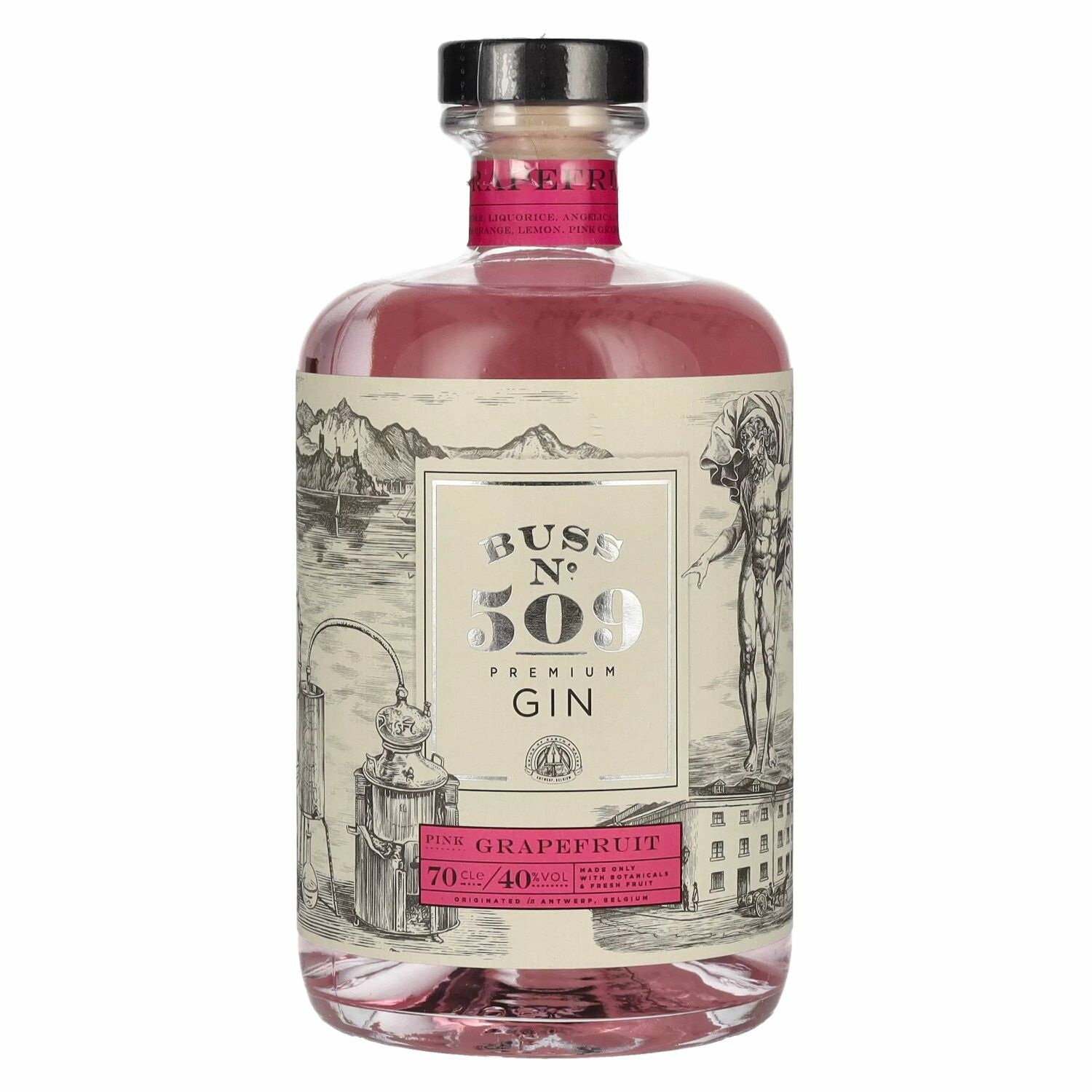 Buss N°509 PINK GRAPEFRUIT Belgium Flavor Gin Author Collection 2015 40% Vol. 0,7l