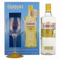 Gordon's SICILIAN LEMON Distilled Gin 37,5% Vol. 0,7l in Giftbox with glass