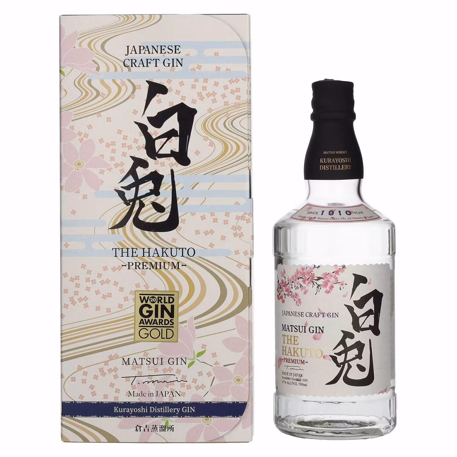 Matsui Gin THE HAKUTO Premium 47% Vol. 0,7l in Giftbox