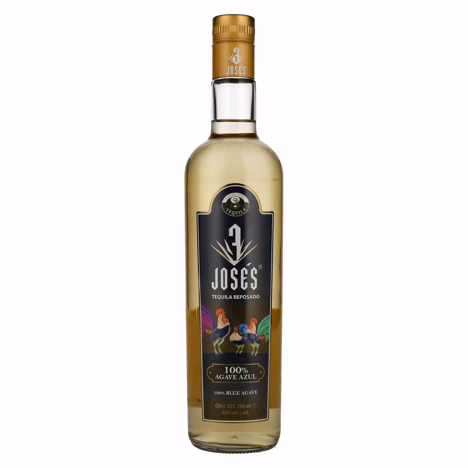 3 Josés Tequila REPOSADO 100% Agave Azul 40% Vol. 0,7l