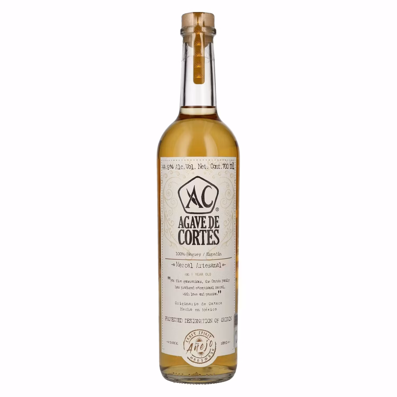 Agave de Cortés Mezcal Artesanal AÑEJO 44,9% Vol. 0,7l