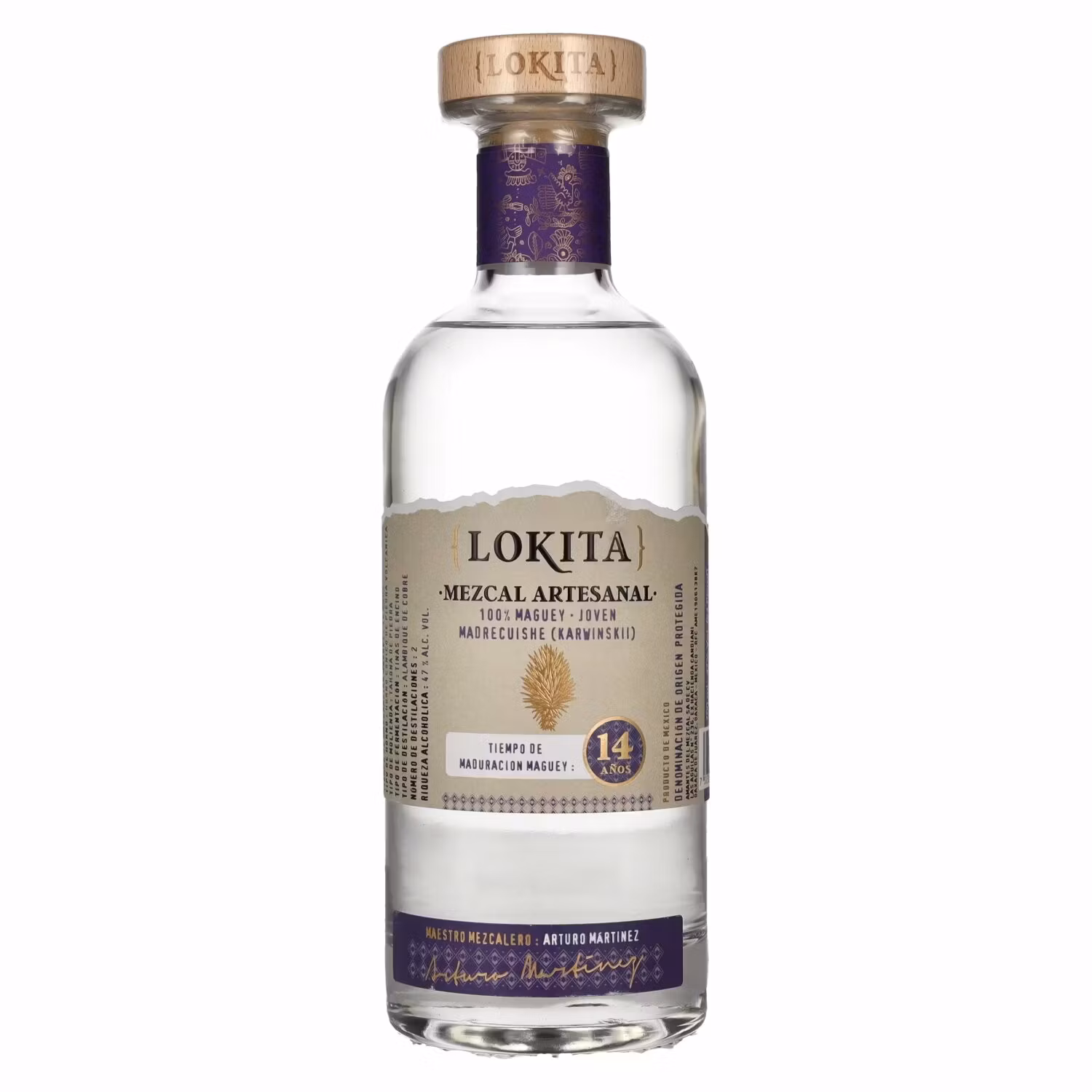Lokita 14 Años 100% Maguey Mezcal Artesanal 47% Vol. 0,7l