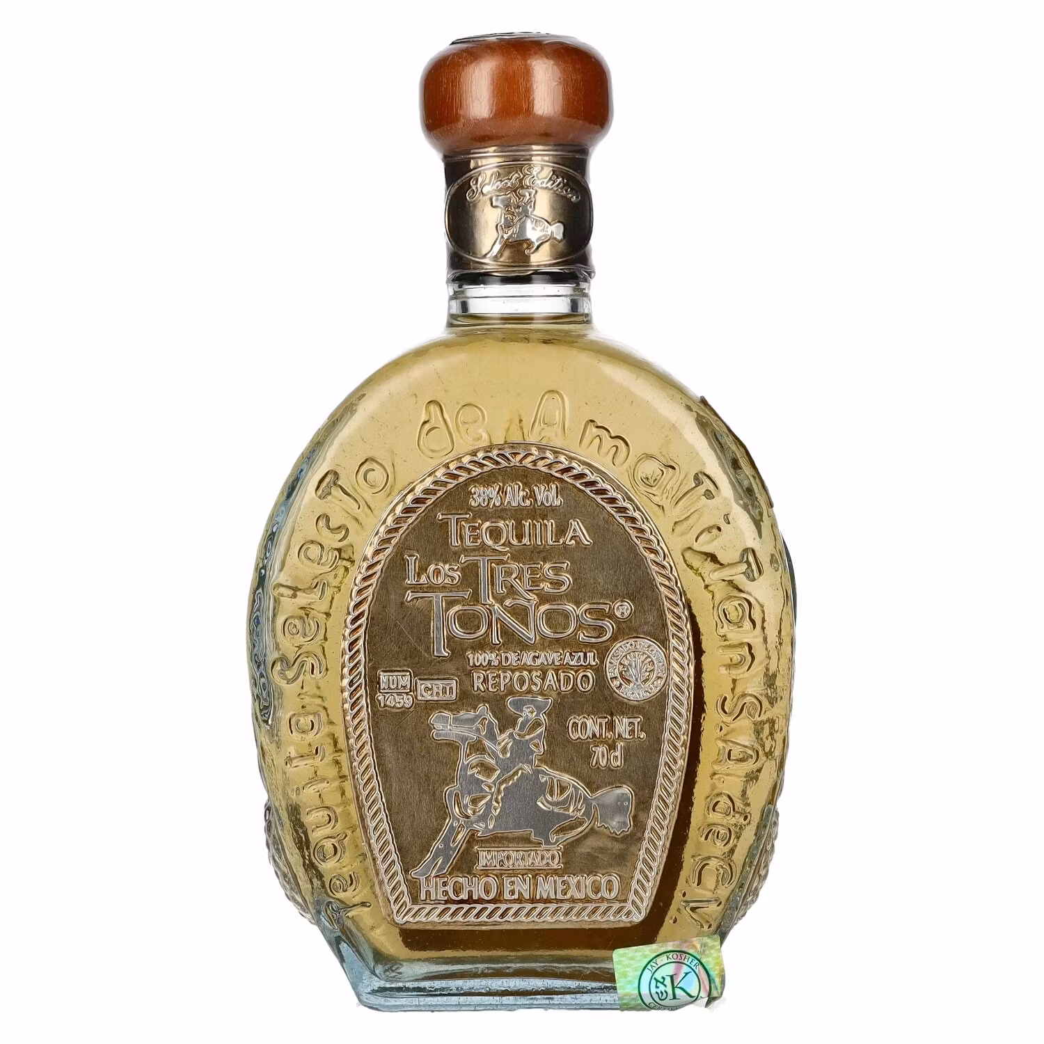 Los Tres Tonos REPOSADO Tequila 38% Vol. 0,7l