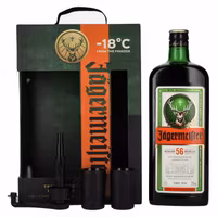 Jägermeister TRAVELLERS' EXCLUSIVE 35% Vol. 1,75l in Giftbox with 2 Shotgläsern and Dosierpumpe