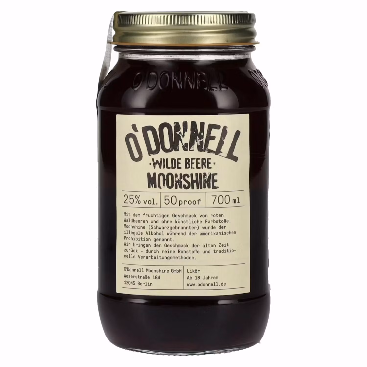 O'Donnell Moonshine WILDE BEERE Likör 25% Vol. 0,7l