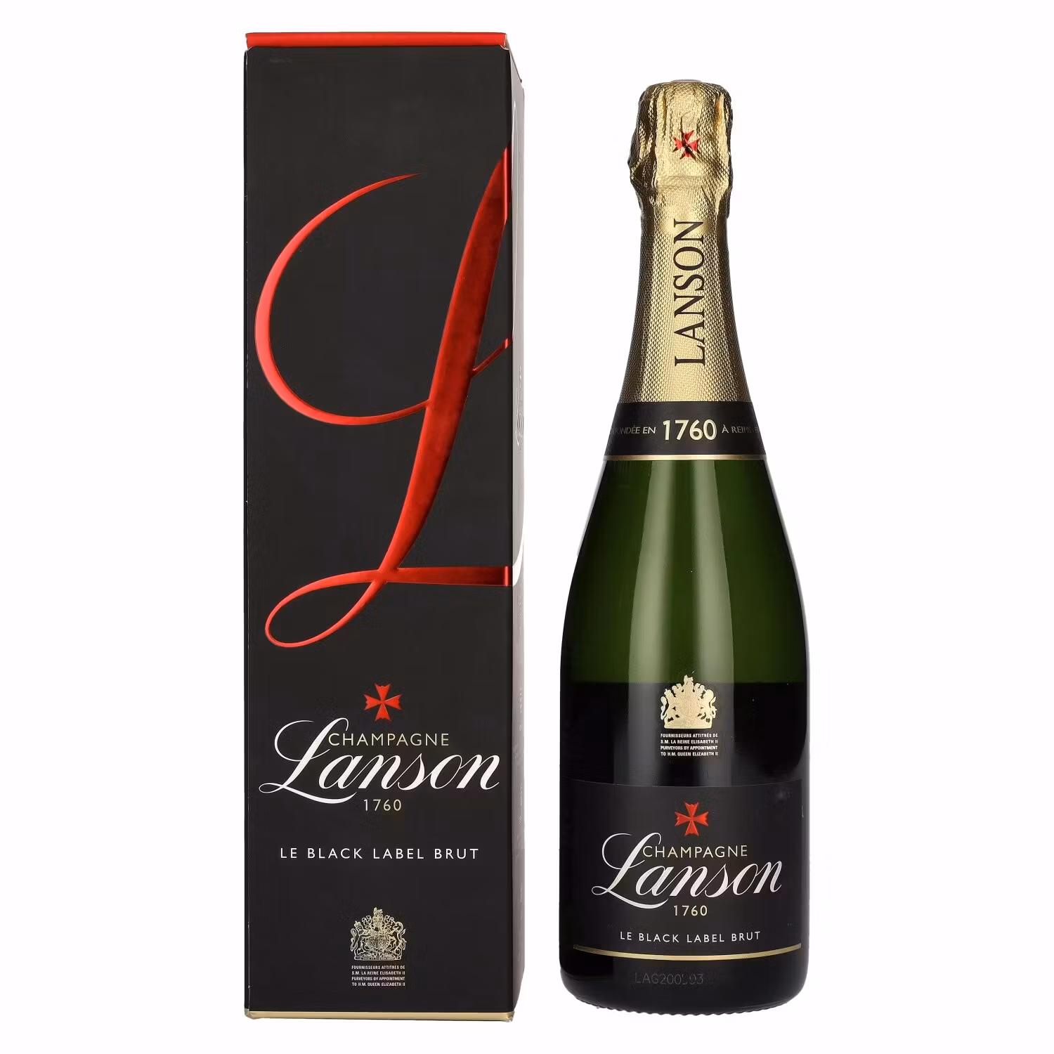 Champagne Lanson Le Black Label Brut 12,5% Vol. 0,75l in Giftbox
