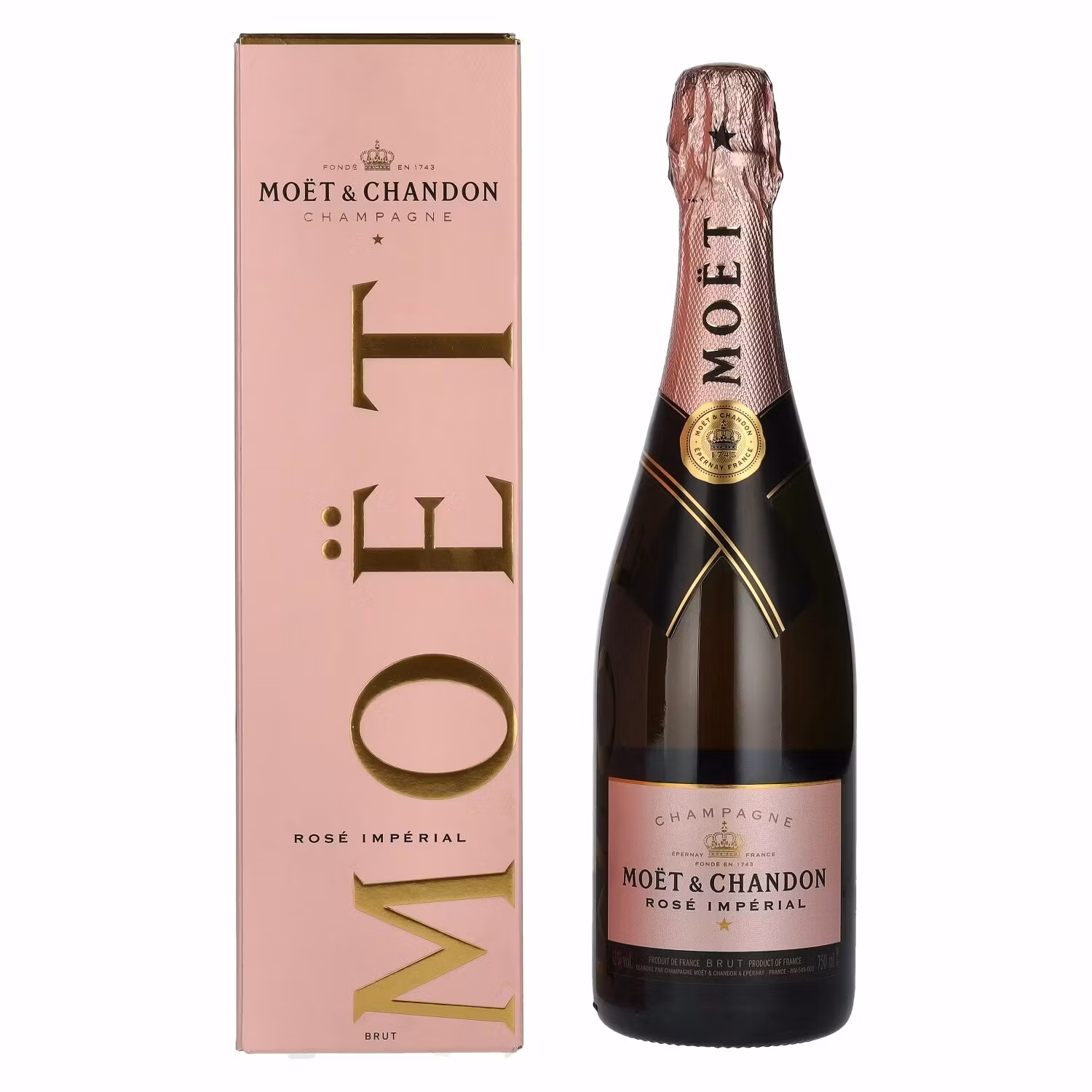 Moët & Chandon Champagne ROSÉ IMPÉRIAL Brut 12% Vol. 0,75l in Giftbox