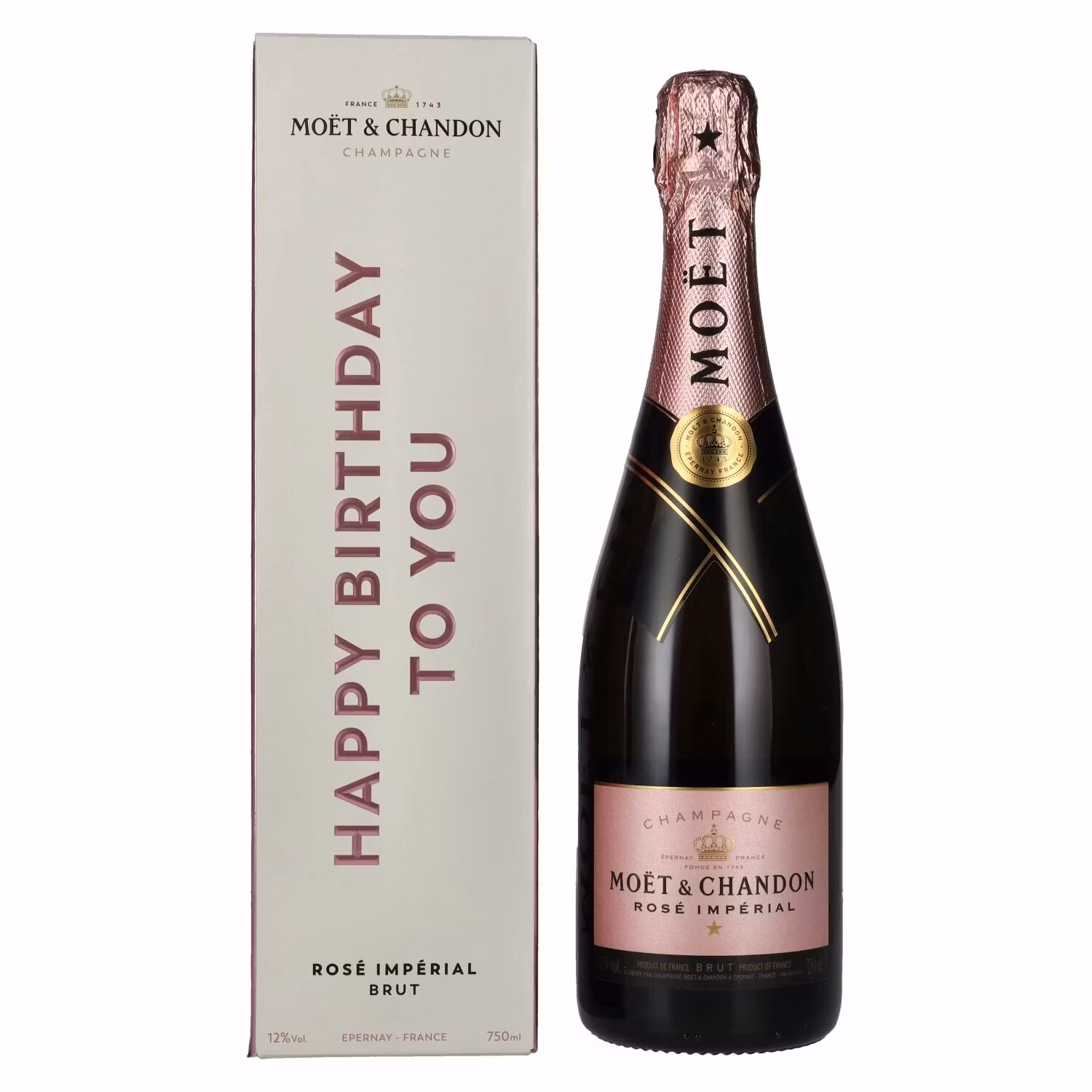 Moët & Chandon Champagne ROSÉ IMPÉRIAL Brut Milestones 12% Vol. 0,75l in Giftbox