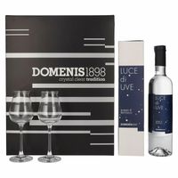 Domenis 1898 LUCE di UVE grappa di REFOSCO 38% Vol. 0,5l in Giftbox with 2 glasses