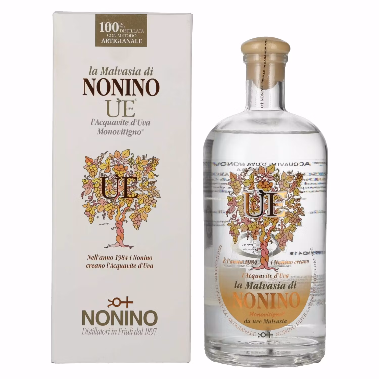 Nonino Grappa ÚE Monovitigno la Malvasia 38% Vol. 0,7l in Giftbox