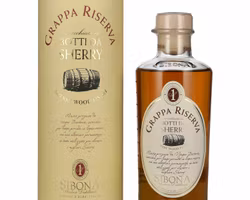 Sibona GRAPPA RISERVA botti da SHERRY 40% Vol. 0,5l in Giftbox