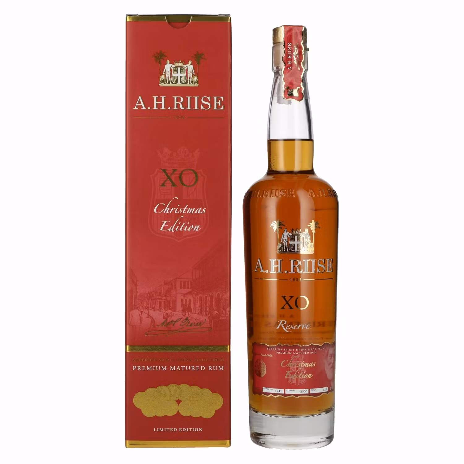 A.H. Riise X.O. Reserve Christmas Superior Spirit Drink 2020 40% Vol. 0,7l in Giftbox