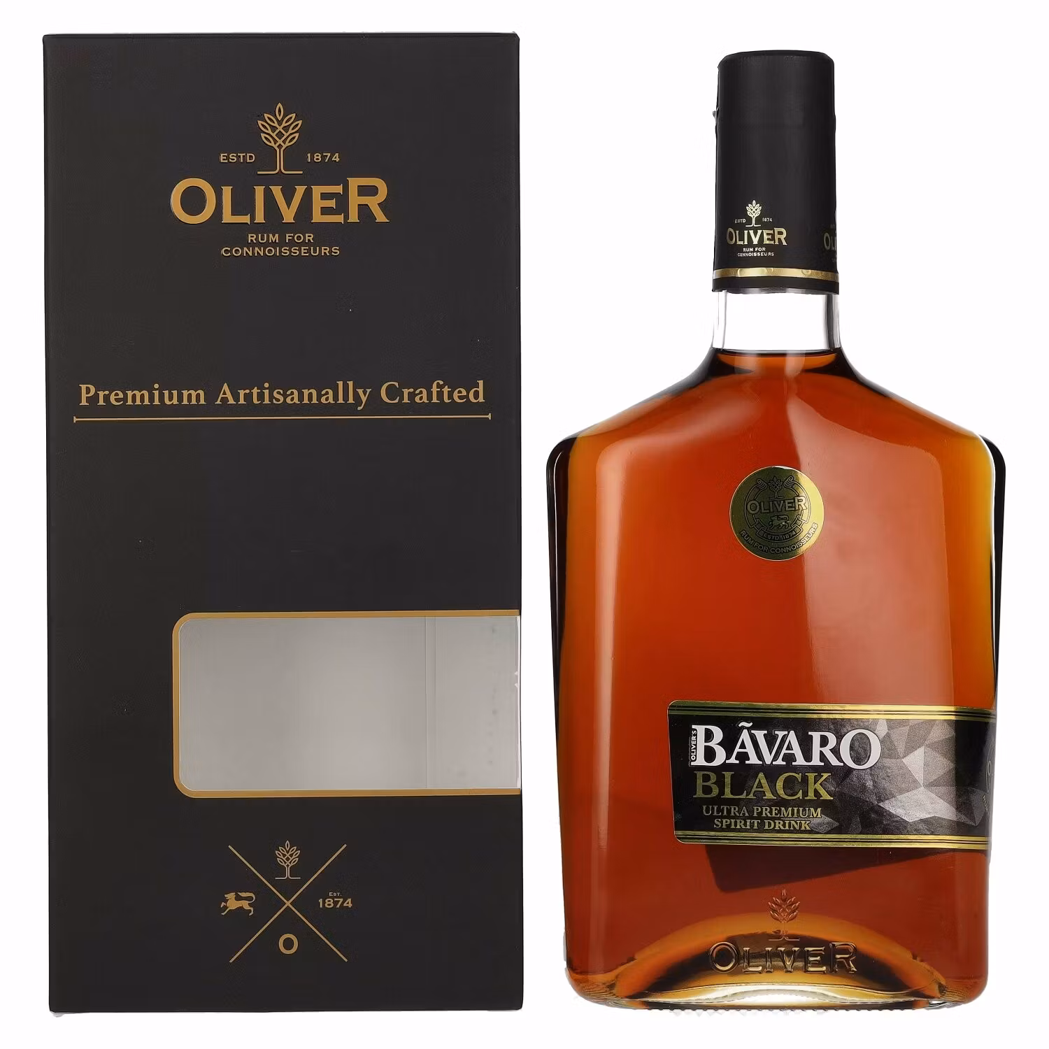 Bãvaro BLACK Ultra Premium Spirit Drink 38% Vol. 0,7l in Giftbox