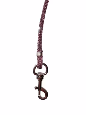 Hemeli Design Utstillingsbånd rosa glitter/sølvkrok ca80cm