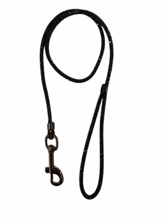 Hemeli Design Utstillingsbånd sort glitter/anthracite krok ca100cm