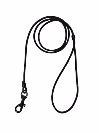 Hemeli Design Utstillingsbånd sort glitter/sort krok ca 110cm