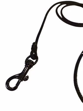 Hemeli Design Utstillingsbånd sort glitter/sort krok ca 110cm