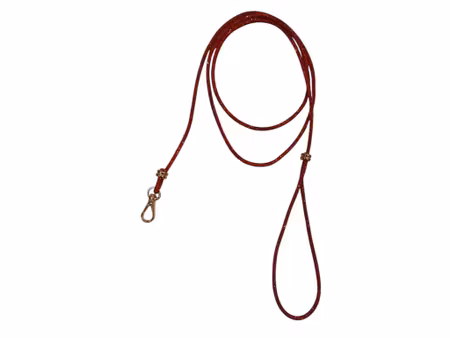 Hemeli Design Utstillingsbånd rød glitter/gull krok ca 100 cm