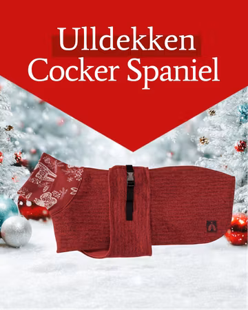 Rødt ulldekken med avtagbart bryst/magebelte S