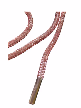 Hemeli Design Utstillingsbånd rosa glitter/sølvkrok ca100cm