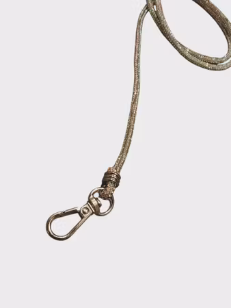 Hemeli Design Utstillingsbånd multicolour glitter/sølv krok ca100cm