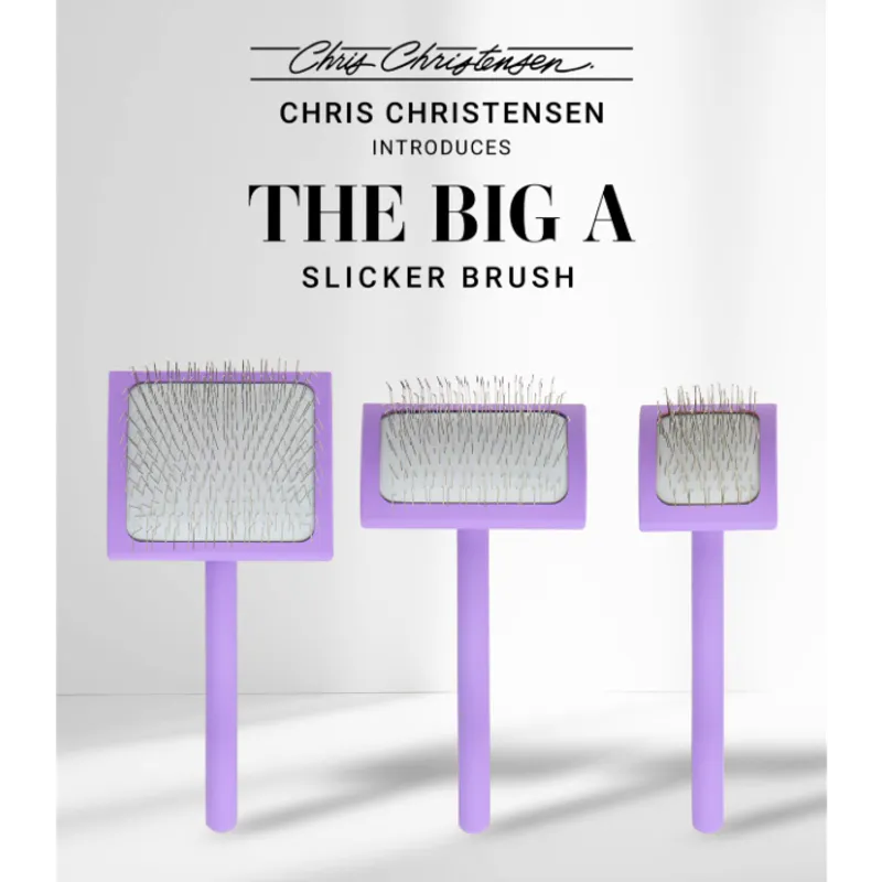 Chris Christensen Big A Baby Slicker Brush Purple (Medium)